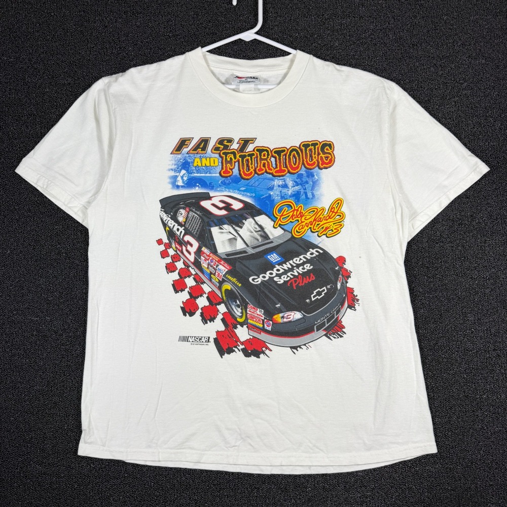 Vintage Dale Earnhardt Sr 3 Fast and Furious NASCAR Shirt Chase Authentics XL